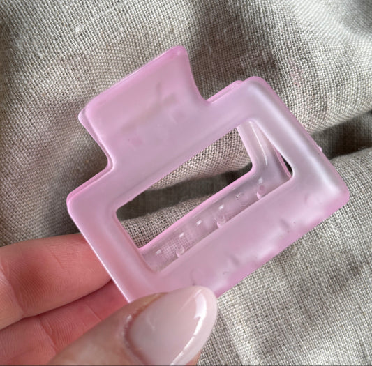 Matte Pink Hair Clip