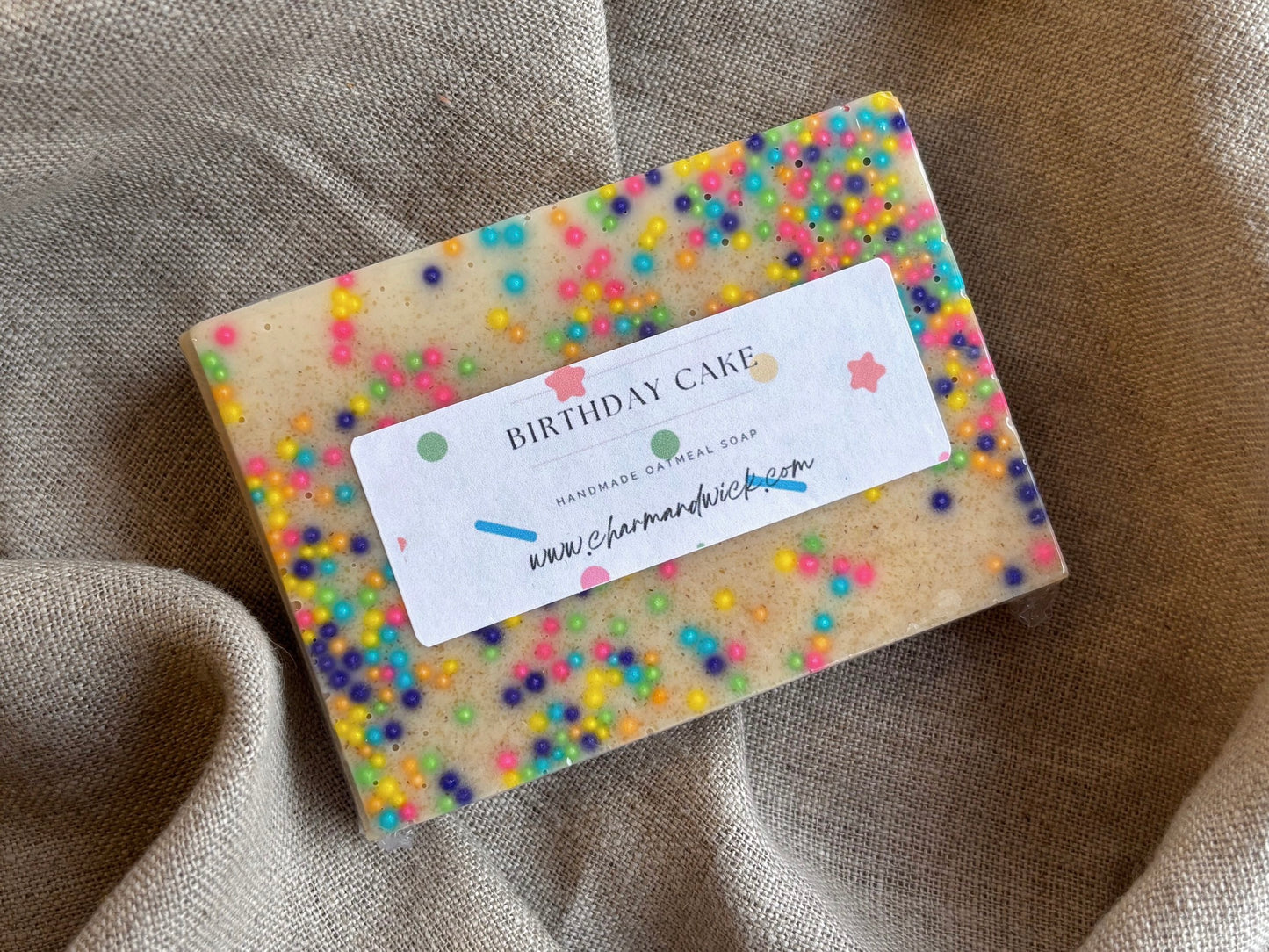 Birthday Cake Handmade Oatmeal Soap