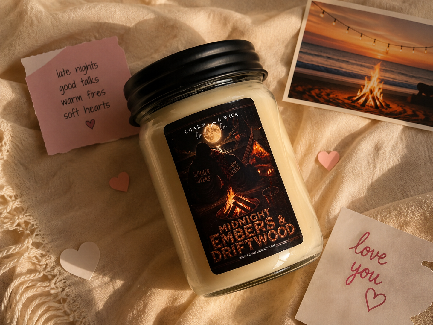 Midnight Embers & Driftwood